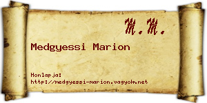 Medgyessi Marion névjegykártya